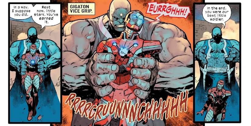 hulk vs tony stark's iron lad in ultimate universe fight 4 - hulk crushes tony