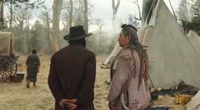 James Dutton talking to Spotted Eagle in 1883