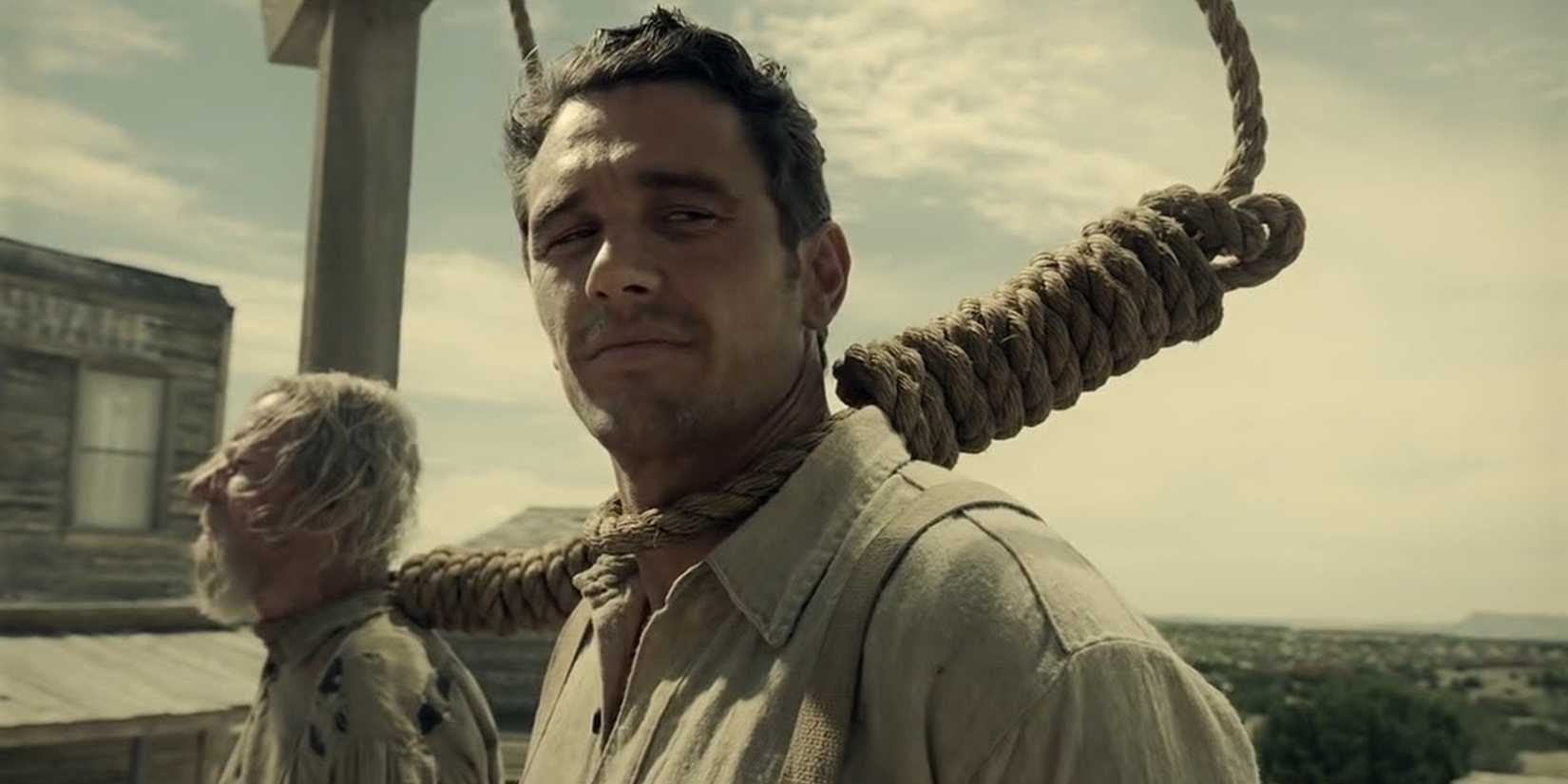 James Franco em forca em A Balada de Buster Scruggs