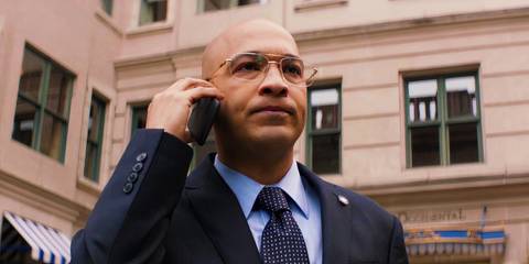 Jasper Sitwell on the phone in Captain America The Winter Soldier