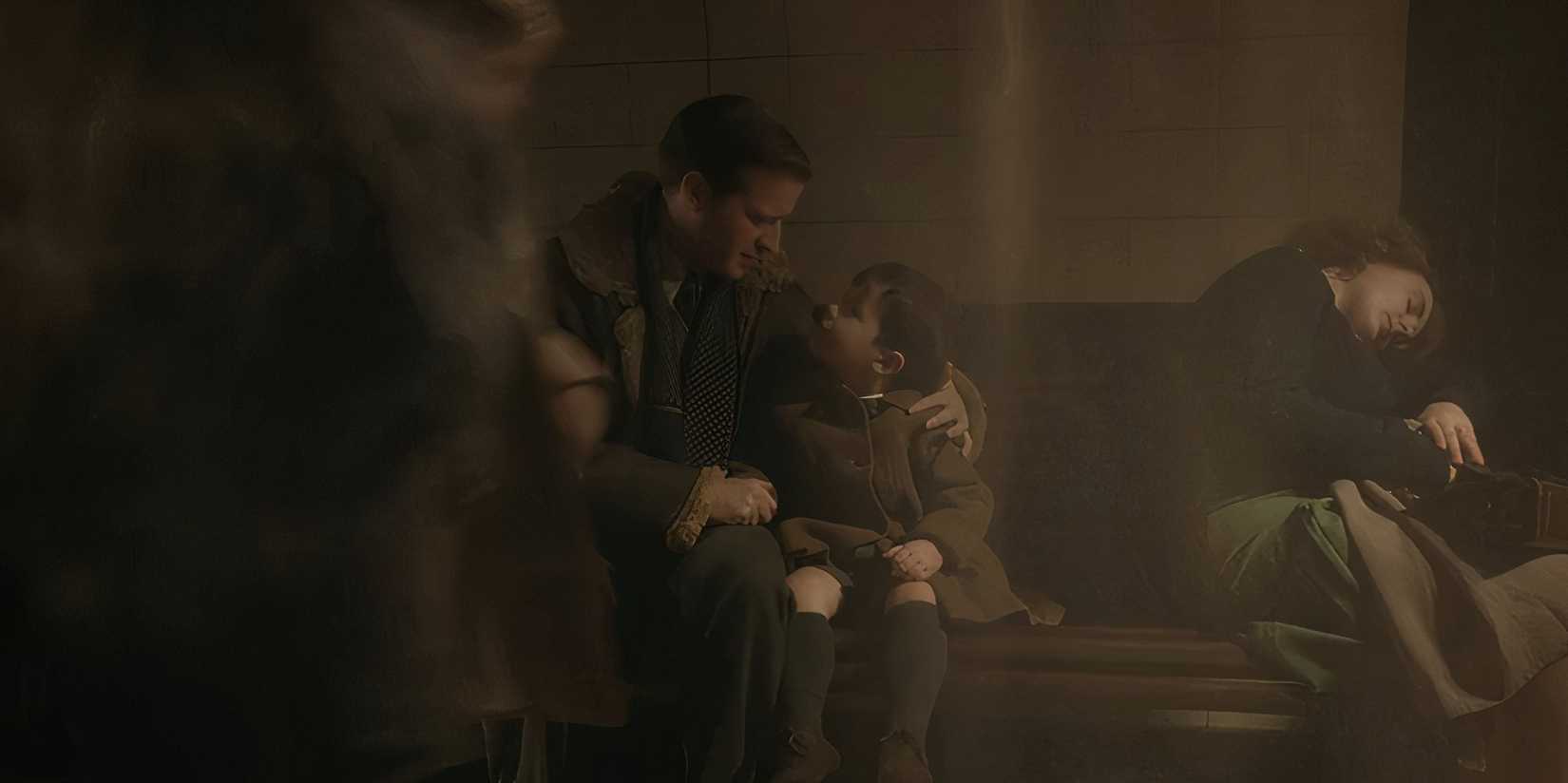 Jerry and Roger in the Undergrand during the Blitz in Outlander