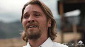 Kayce cries in a close up in the Yellowstone season finale