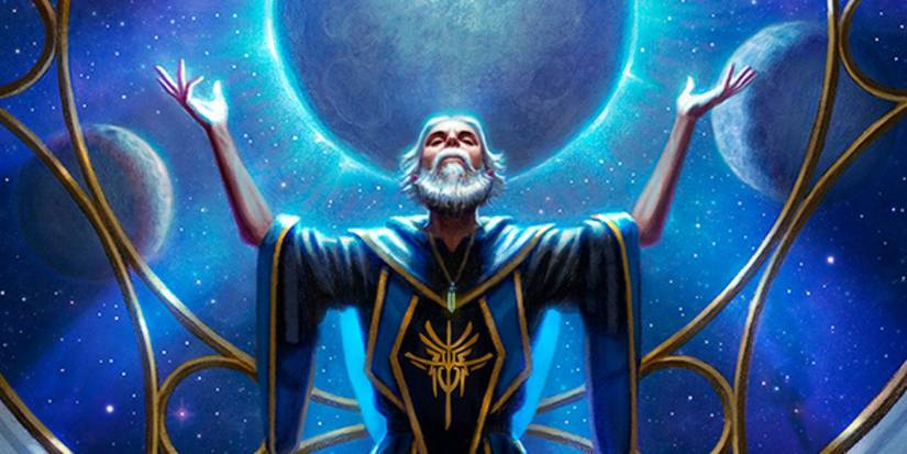 Ishar raises his hands in praise in Stormlight Archive.