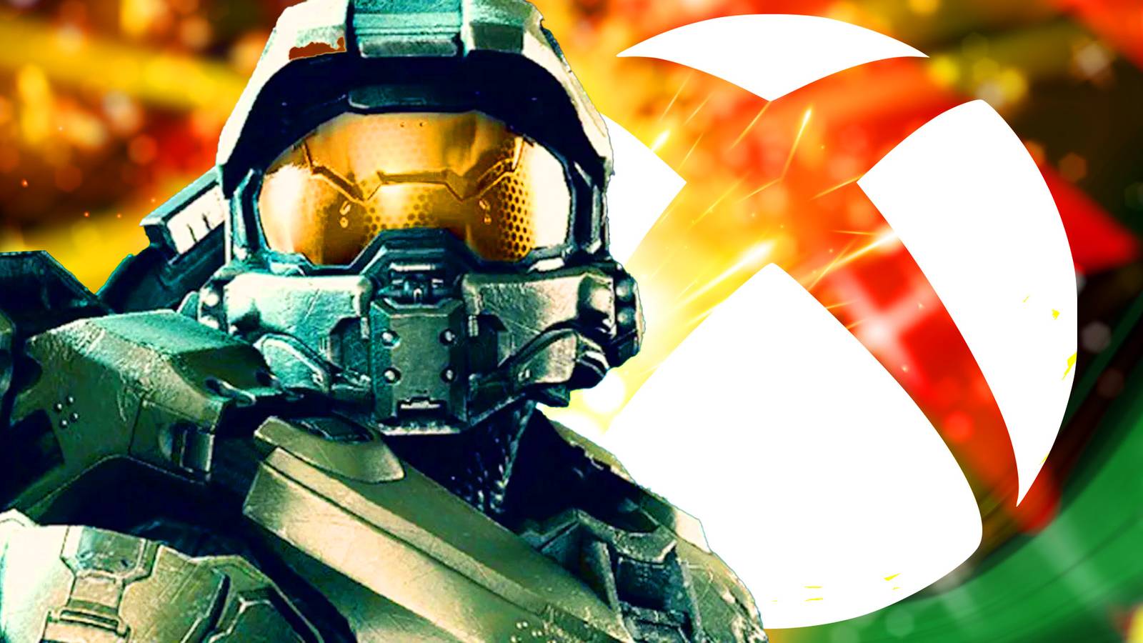 Master chief with the Xbox Logo
