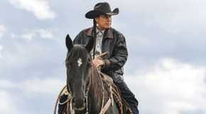 Mo (Moses Brings Plenty) on horseback in Yellowstone.