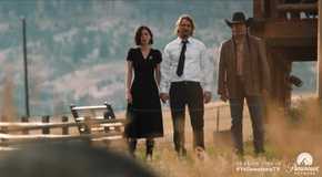 Monica Kayce and Mo look on in the Yellowstone season 5 finale