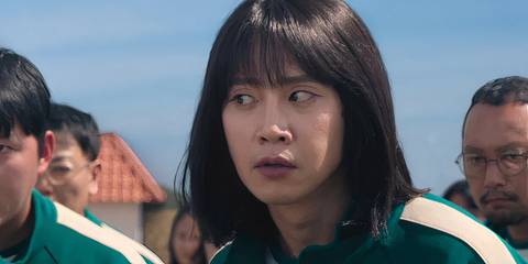 Park Song Hoon's Player 120 during the Red Light, Green Light game in Squid Game season 2