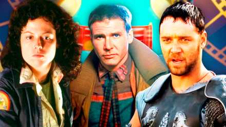 Russell Crowe from Gladiator, Sigourney Weaver from Alien and Harrison Ford from Blade Runner