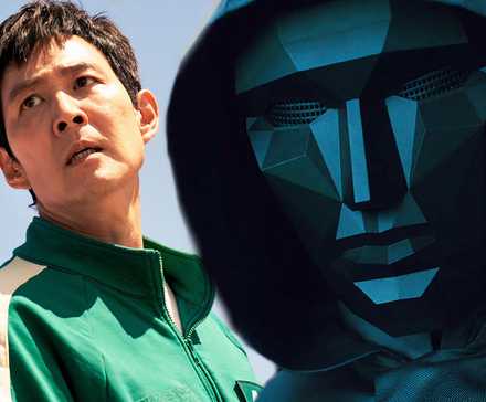 Сон Ги-Хун (Ли Чун-Дже) в роли игрока рядом с Фронт-Мэном в 2 сезоне "Игра в кальмара"