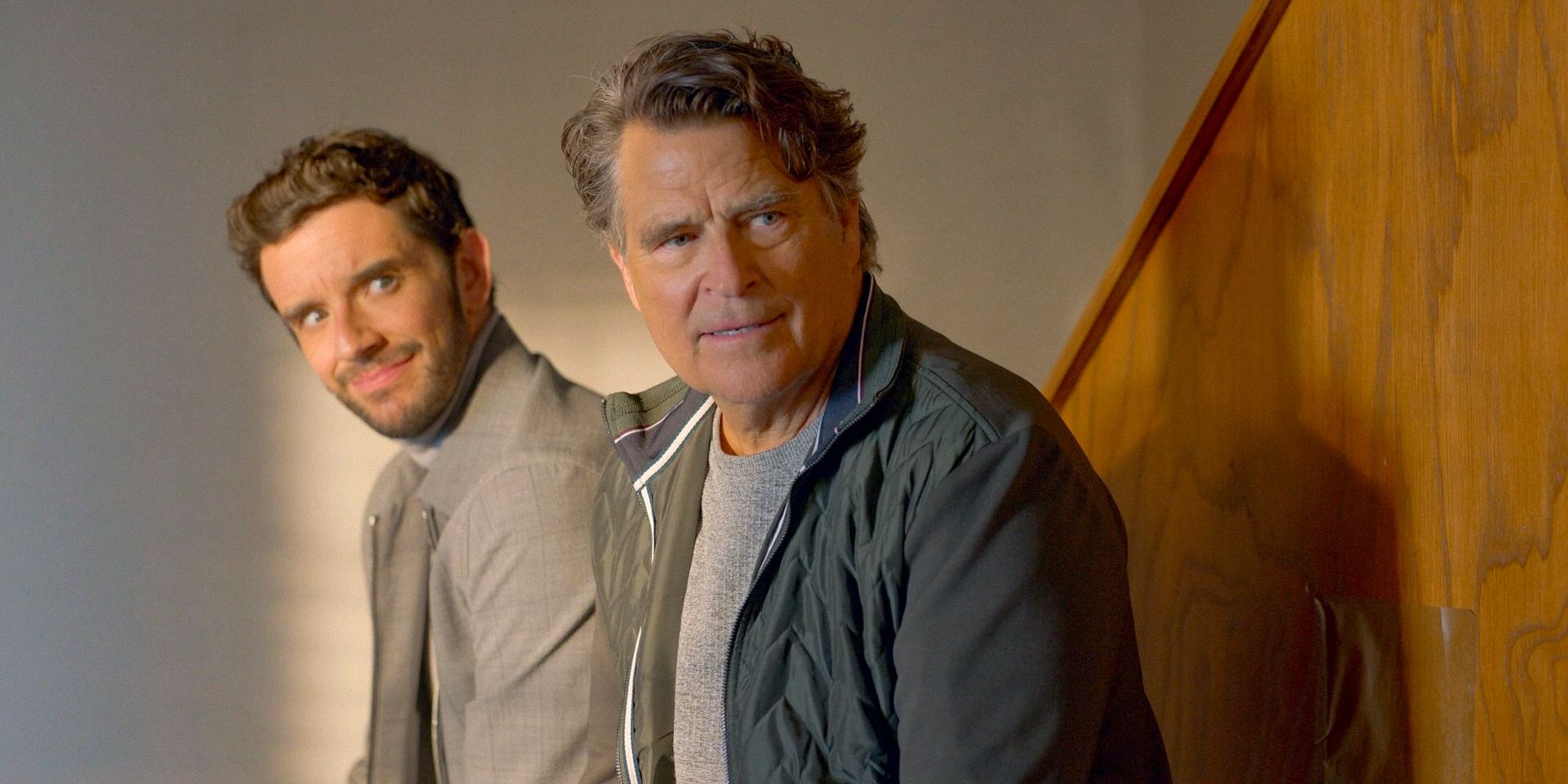 Brian (Michael Urie) and Derek (Ted McGinley) take Sean to look for a new place in Shrinking Season 2 Ep 11