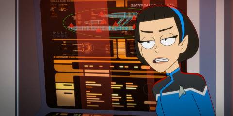 T'Lyn uses her ingenuity to activate the Cerritos shield in Star Trek: Lower Decks Season 5 Ep 10