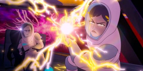 Alpha and Beta shifters working together to take down Rega in Star Trek: Lower Decks Season 5 Ep 10