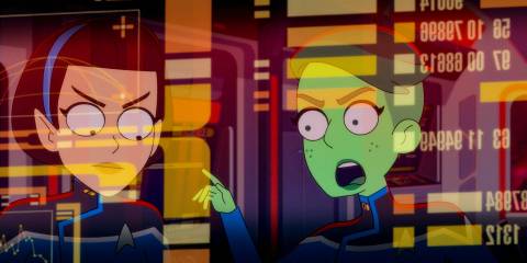 T'Lyn and Tendi use their scientific knowledge to save the critical situation in Star Trek: Lower Decks Season 5 Ep 10