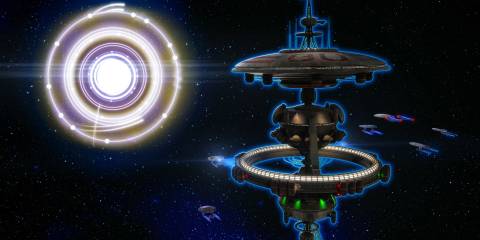 The quantum possibilities rift stable in front of Starbase 80 in Star Trek: Lower Decks Season 5 Ep 10