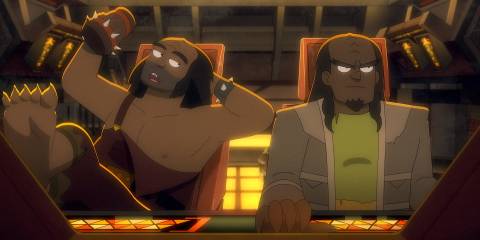 The Klingons on their ship in Star Trek: Lower Decks Season 5 Ep 10