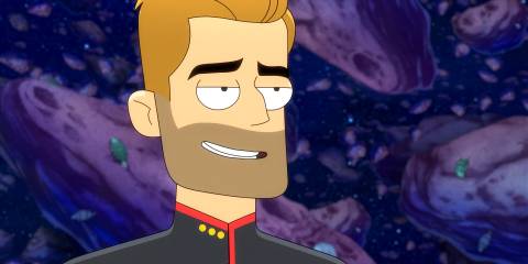 Ransom smirking in Star Trek: Lower Decks Season 5 Ep 8