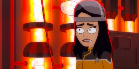 Meredith worried about malfunctions on the ship in Star Trek: Lower Decks Season 5 Ep 8