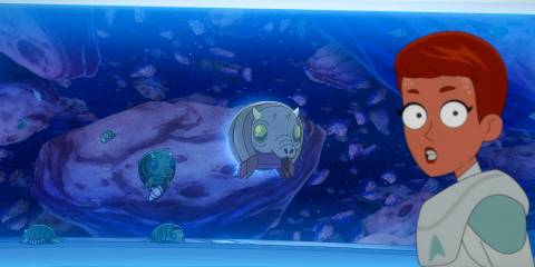 Moxy worried about the mission against the Buhgoons in Star Trek: Lower Decks Season 5 Ep 8