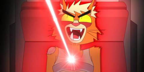 T'Ana experimenting with a test using a laser beam in Star Trek: Lower Decks Season 5 Ep 8