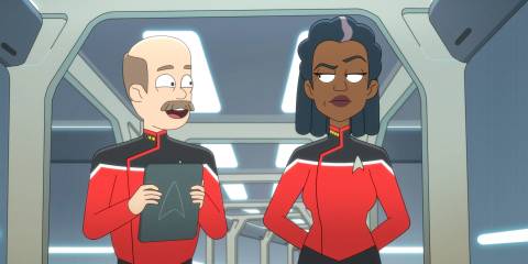 Stevens, Captain Freeman's assistant in Star Trek: Lower Decks Season 5 Ep 8