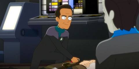 Dr. Julian Bashir tries to revive Curzon Dax in Star Trek: Lower Decks Season 5 Ep 9