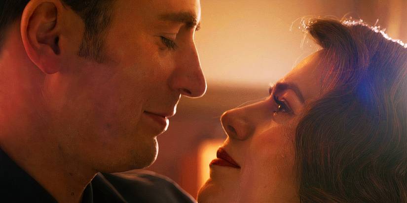 Steve Rogers e Peggy Carter felizes em Vingadores: Ultimato