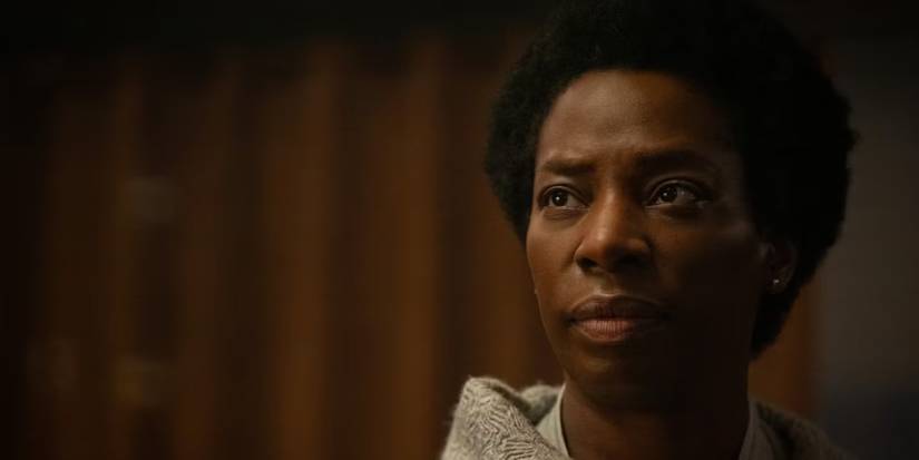 Judge Meadows (Tanya Moodie) looking offscreen in Silo season 2