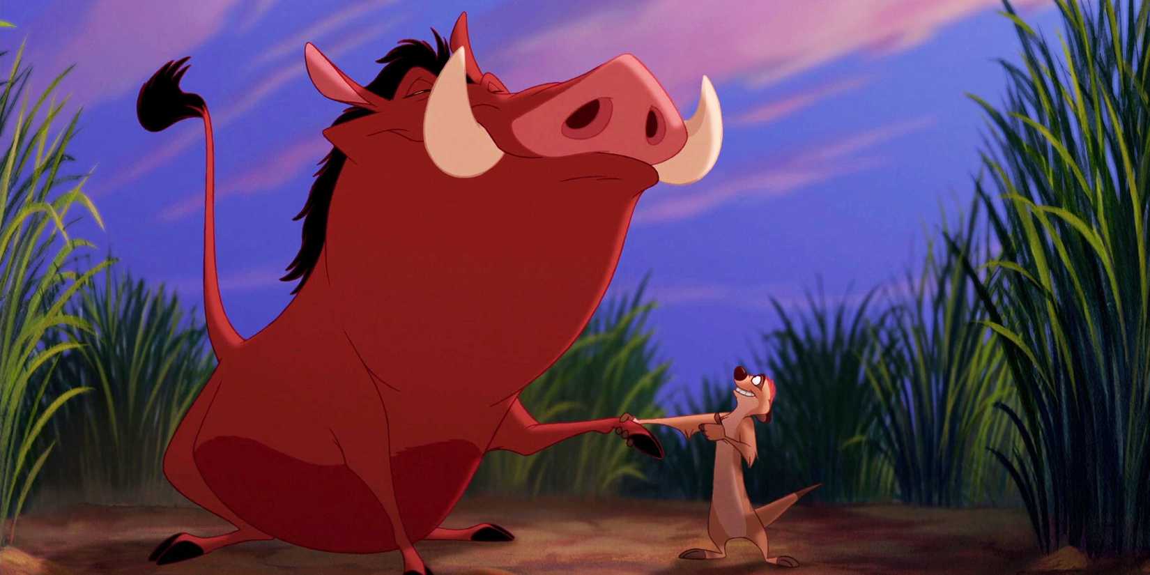 The Lion King 1/2 Pumbaa and Timon shaking hands