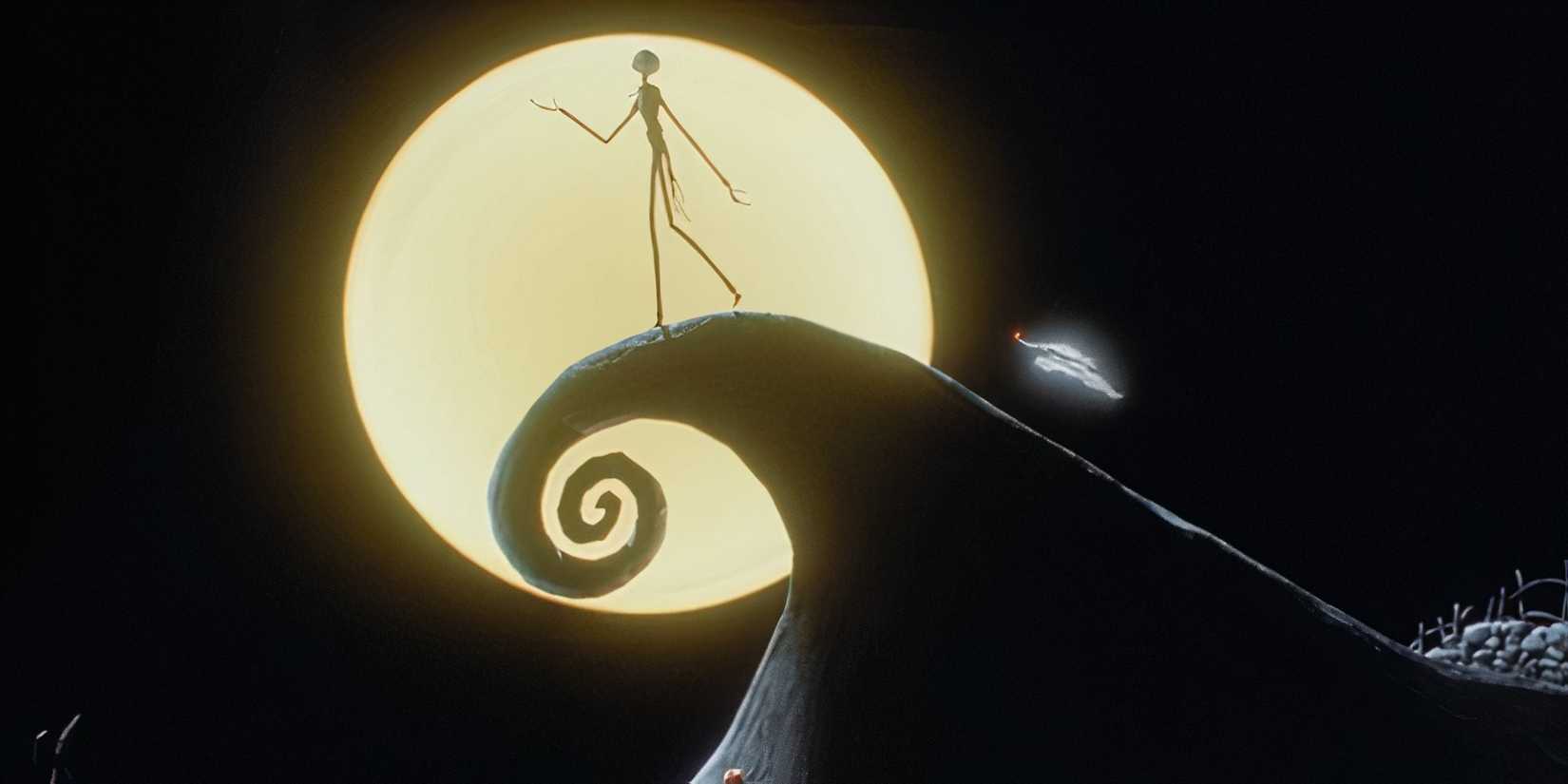 Jack sob a luz da lua em O Estranho Mundo de Jack.