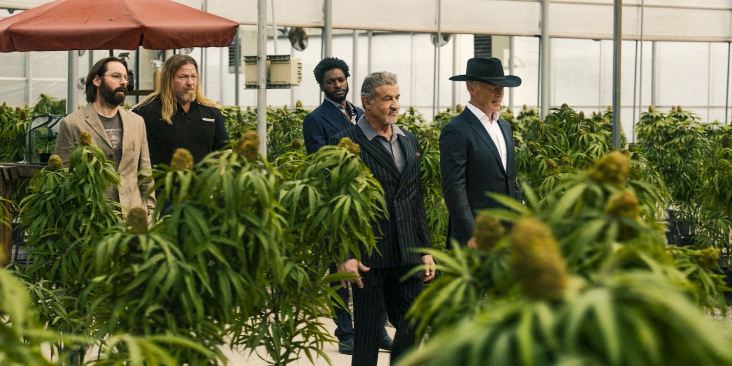 Cena de Tulsa King temporada 3 com foco em conflitos familiares