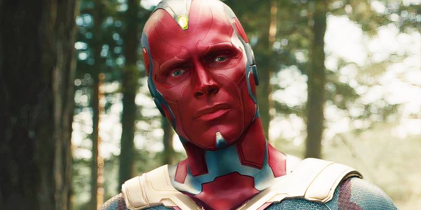 Visão em uma floresta em Vingadores: Era de Ultron