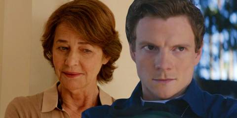 Dr. Evelyn Vogel (Charlotte Rampling) in Dexter season 8 and Dexter Morgan (Patrick Gibson) in Dexter: Original Sin season 1, episode 4