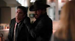 Wes Bentley as Jamie Dutton and Cole Hauser as Rip Wheeler in Yellowstone season 5 episode 14