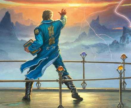 Wind and Truth cover featuring Dalinar holding a book in one hand and reaching up towards a lightning-filled sky with the other