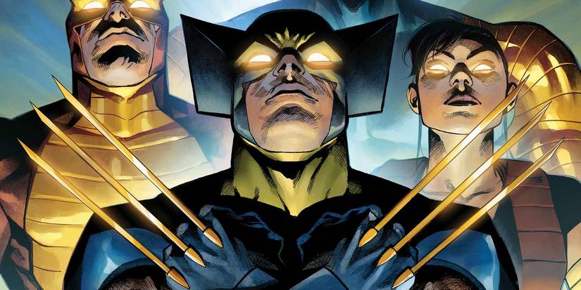 Wolverine #5 cover Logan gold Adamantine