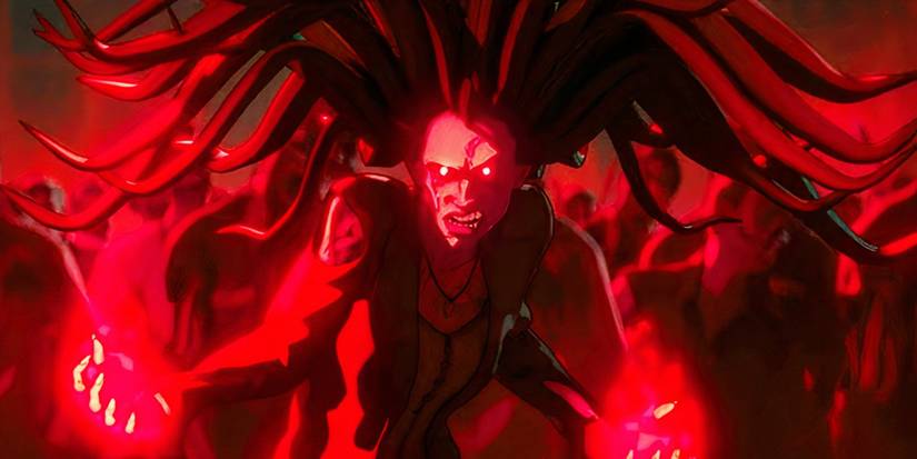 Zombie Scarlet Witch with other zombies in What If...? season 1