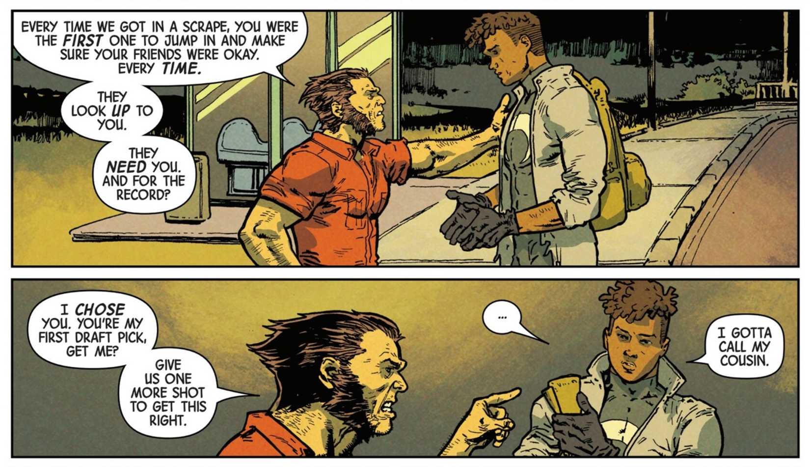 Uncanny X-Men #9; Wolverine talks Ransom in to staying with the X-Men