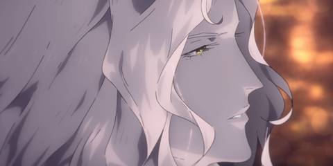 A closeup of Alucard in Castlevania Nocturne season 2