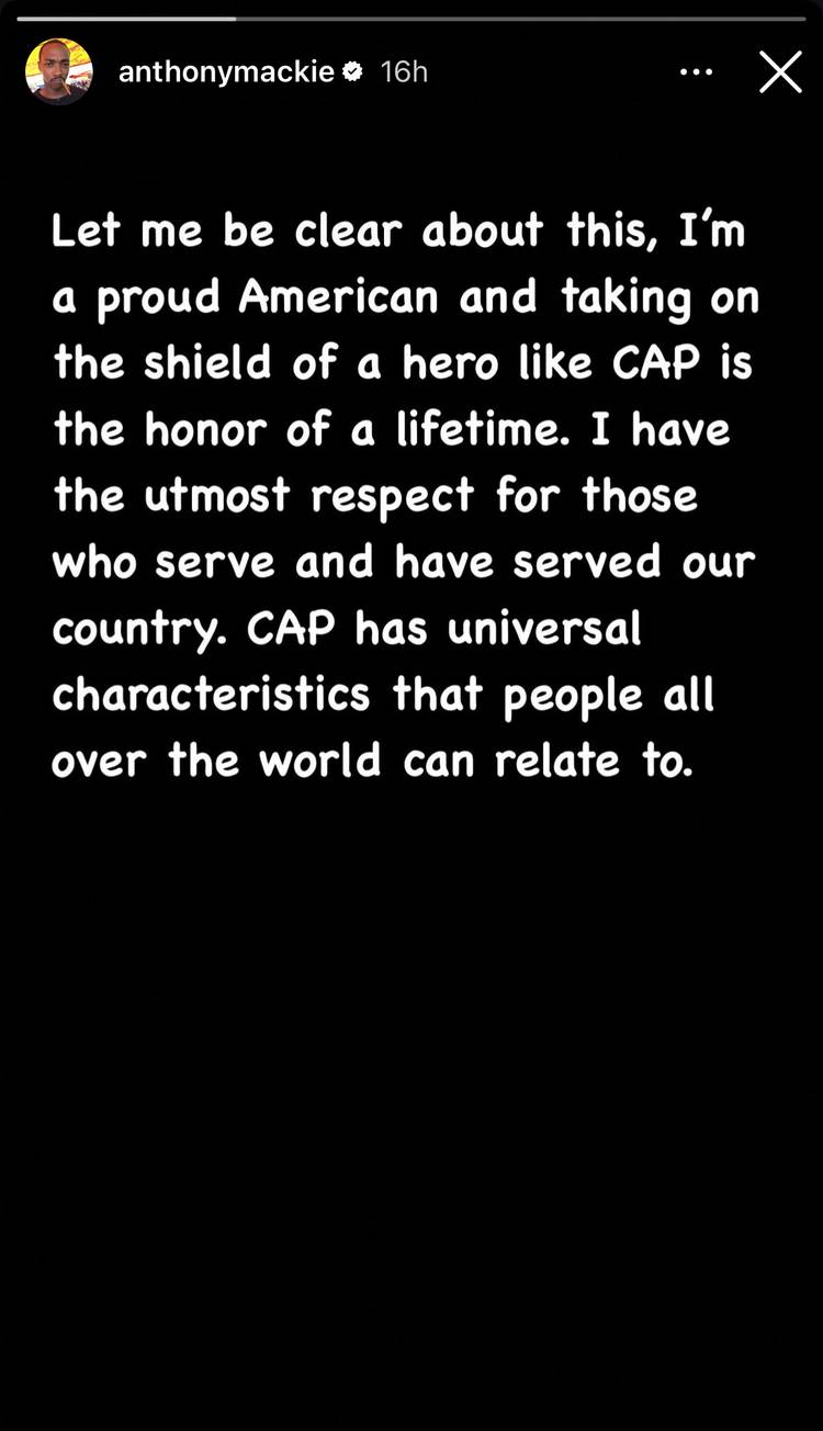 Shield Howling Commandos Anthony Mackie Addresses Backlash To His Recent Comments About Captain ...