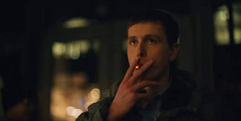Samuel (Harris Dickinson) smoking in Babygirl (2024)