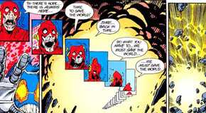 Barry Allen aka The Flash dies running back in time in DC Comics' Crisis on Infinite Earths