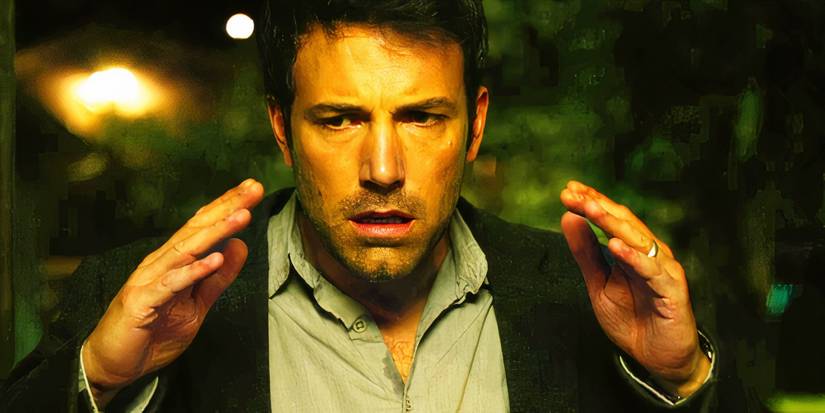 Ben Affleck as Nick Dunne looking shocked in Gone Girl