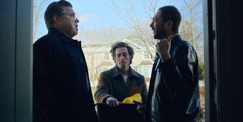 Carmy, Richie, and Cicero at a birthday party in The Bear