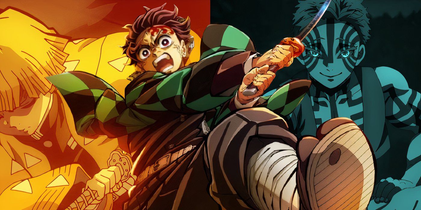 Demon Slayer Zenitsu Tanjiro and Akaza