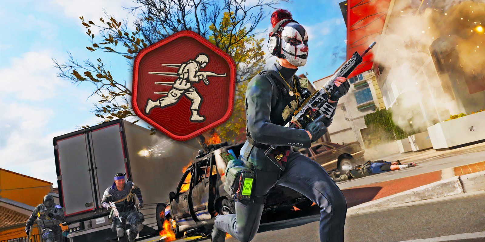 An operator in Call of Duty: Black Ops 6 next to the Slipstream Perk Icon