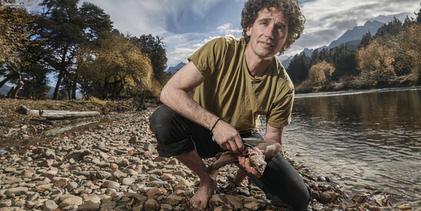 Dave Nessia na natureza na temporada 3 de Alone.