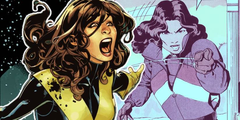 X-Men Confirms the Phoenix Force's New Host is Kitty Pryde Split Image of X-Men's Kitty Pryde yelling next to her younger self saying 'Professor Xavier is a jerk!'
