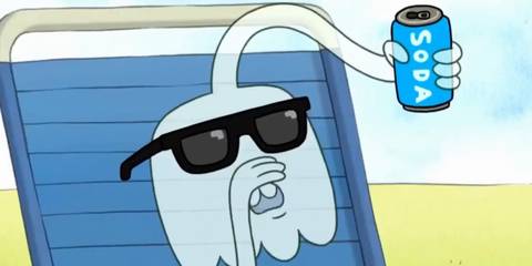 Hi Five Ghost drinking soda in Regular Show