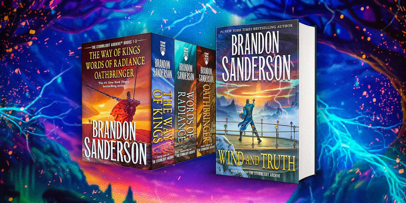 Covers of The Stormlight Archive books