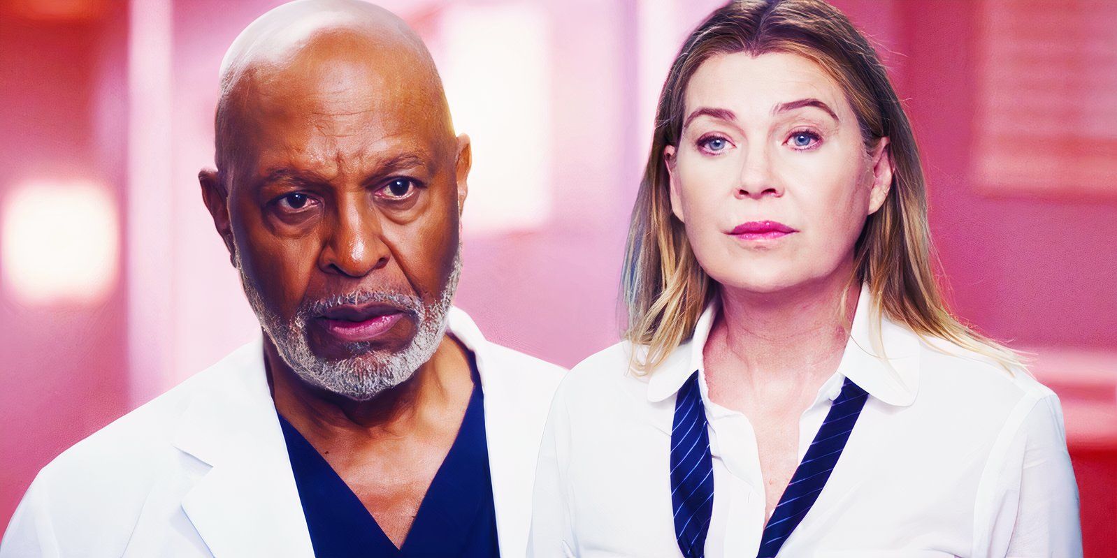 James Pickens Jr. as Richard Webber and Ellen Pompeo as Meredith Grey in Grey's Anatomy season 21 episode 3